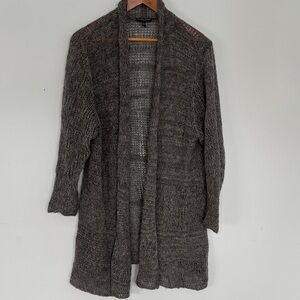 Eileen Fisher Charcoal Alpaca Wool Cardigan